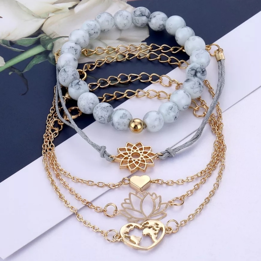 ♡Esther♡ 5 piece Bracelet Set - Picture 2 of 2
